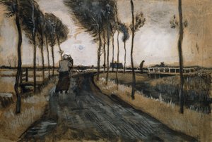 Landskap med kvinne og barn; Landskap med kvinne og barn, 1883 av Vincent van Gogh