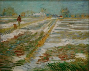 Landskap med snø av Vincent van Gogh