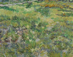 Langt gress med sommerfugler. 1890 av Vincent van Gogh