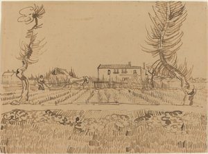 Ploughman in the Fields nær Arles, 1888. av Vincent van Gogh