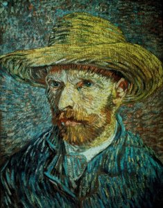 Selvportrett med stråhatt av Vincent van Gogh