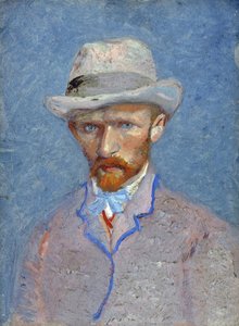 Selvportrett av Gogh, Vincent, van (1853-1890). Olje på papp, størrelse: 19x14,1 av Vincent van Gogh