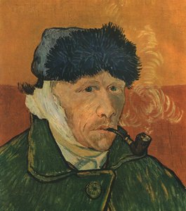 Selvportrett med bandasjert øre og rør, februar 1889, 1947. av Vincent van Gogh