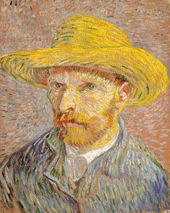 Selvportrett med stråhatt på forsiden: Potetskrelleren, 1887. av Vincent van Gogh