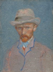 Selvportrett med grå filthatt av Vincent van Gogh