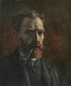 Selvportrett med pipe av Vincent van Gogh