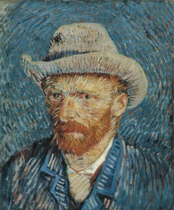 Selvportrett med filthatt, 1887-88