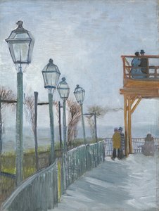 Terrasse og observasjonsdekk ved Moulin de Blute-Fin, Montmartre, tidlig i 1887. av Vincent van Gogh