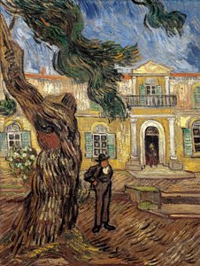 Hospital of Saint Paul i Saint Remy de Provence - olje på lerret av Vincent van Gogh