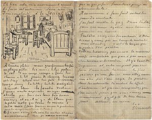 Soverommet, brev til Paul Gauguin fra Arles, onsdag 17. oktober 1888 av Vincent van Gogh