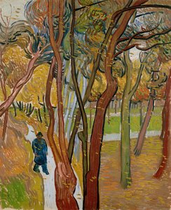 Hagen til Saint Pauls Hospital The fall of the leaves, 1889 av Vincent van Gogh