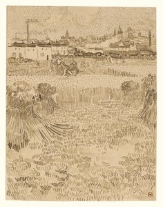 Utsikt fra hvetemarkene av Vincent van Gogh