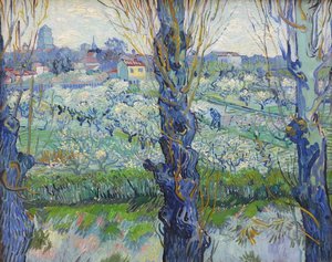 Utsikt over Arles, blomstrende frukthager av Vincent van Gogh