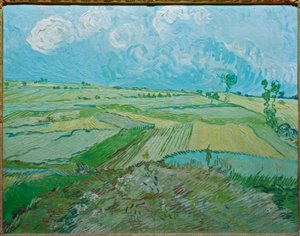 Hveteåkre i Auvers med regnskyer av Vincent van Gogh