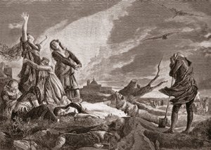 Den spanske uavhengighetskrigen (1808-1814). Begravelse i La Moncloa, Madrid 3. mai