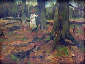 Jente i skogen av Vincent van Gogh