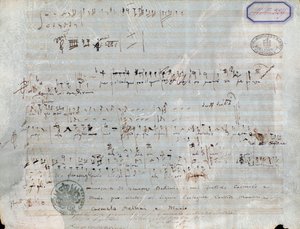 Noter for The pirate, opera av Vincenzo Bellini