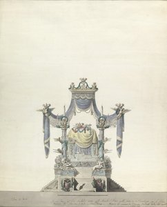 Katafal for keiserinne Katarina den store av Russlands fronthøyde., 1796.