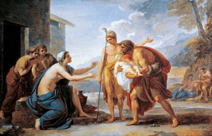 Paris og Hecuba, av Vincent Camuccini (1771-1844)