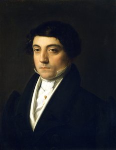 Portrett av Gioacchino Rossini (1792-1868) ung - av Vincenzo Camuccini (1771-1844), ca. 1830. Olje på lerret. Størrelse 46; 5 x 37 cm. La Scala teatermuseum, Milano (Musee du theater de la Scala) av Vincenzo Camuccini