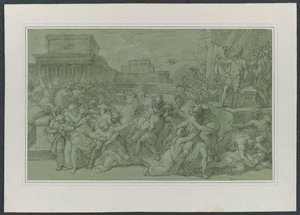Voldtekt av sabinerne av Vincenzo Camuccini