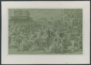 Voldtekt av sabinerne, ca. 1820. av Vincenzo Camuccini