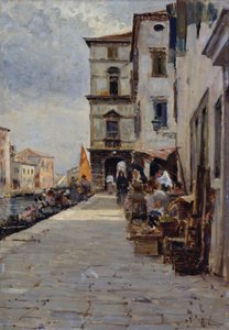 Marked i Chioggia av Vincenzo Caprile