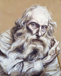 Selvportrett, av Vincenzo Gemito (1852-1929), tempera på papir, 50x40 cm