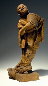 Sanger, av Vincenzo Gemito (1852-1929), terrakotta statuer, Italia