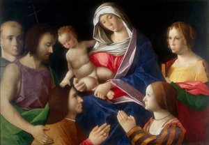 Madonna med barn og hellige av Vincenzo di Biagio Catena