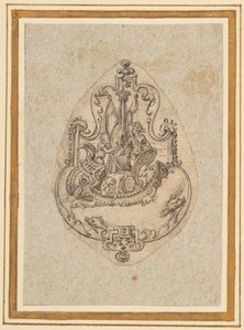 Design for et anheng som viser Bacchus til sjøs av Virgilius the elder Solis