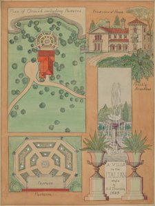 Villa i italiensk stil, ca. 1936.