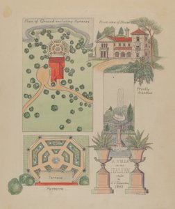 Italiensk villadesign, ca. 1936.