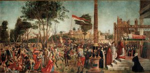 Syklus av livet til Saint Ursula: Pilegrimenes martyrium og begravelsen til St. Ursula av Vittore Carpaccio