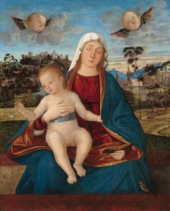 Madonna og barn, ca. 1505-10 (olje på poppelpanel) av Vittore Carpaccio