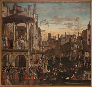 Mirakel av Det hellige kors ved Ponte di Rialto, ca. 1496. av Vittore Carpaccio