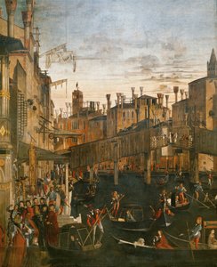 Mirakelet av relikvien av Det hellige kors på Campo San Lio, Venezia (maleri) av Vittore Carpaccio