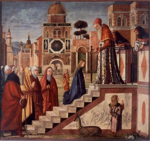 Presentasjon av jomfruen i tempelet av Vittore Carpaccio