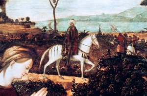 Hellige familie, detalj av Vittore Carpaccio