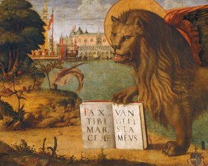 The Lion of St Mark, av Vittore Carpaccio (ca 1465-1525 eller 1526) av Vittore Carpaccio