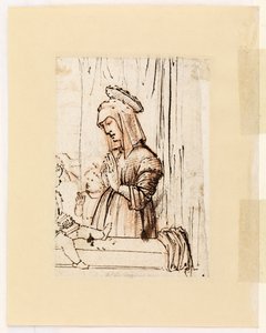 Jomfru som tilber spedbarnet Kristus med Johannes, slutten av 1480-tallet - begynnelsen av 1490-tallet av Vittore Carpaccio