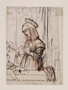 Jomfru som tilber spedbarnet Kristus med Johannes, slutten av 1480-tallet - begynnelsen av 1490-tallet av Vittore Carpaccio