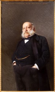 Fontanellato, Labirinto della Masone, Franco Maria Ricci kunstsamling: "Portrett av utgiveren Emilio Treves" av Vittorio Matteo Corcos