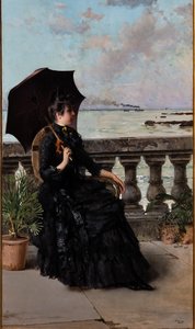 På Mascagni-terrassen av Vittorio Matteo Corcos