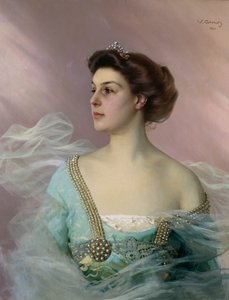 Portrett av en ung dame av Vittorio Matteo Corcos