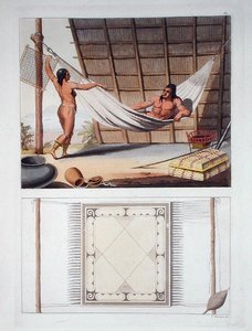 Innenriksinteriør, karibisk stamme, De nederlandske Antillene, plate 67 fra 