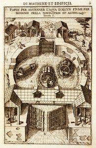 Hydraulisk maskin for en kanal- eller elvesluse, 1607