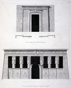 En døråpning og portal ved Temple of Tentyris, 1800-tallet