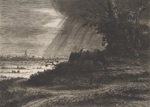 Landskap med storm, 1700-begynnelsen av 1800-tallet.