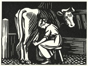 Illustrasjon for Tess Of The D'Urbervilles av Thomas Hardy (gravering) av Vivien Gribble